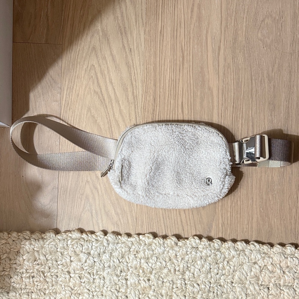 lululemon Cream Sherpa Belt Bag
